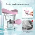 Silicone Eye Wash Cup Eye Cleaner Cup Manual Air Pressure Eye Cleaning Cup Eye Cup for Effective Eye Cleansing Eye Shaped Rim JokeT.