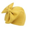 Soft Cotton Baby Bowknot Hat+Gloves Set Newborn Beanie Cap Anti-scratch Mittens for 0-6 Months Baby Bonnet Shower Gift.
