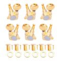 3 in 1 Multifunction Guitar Peg String Winder + String Pin Puller + String Cutter & 6 Guitar Tuning Pegs Verrouillage Tuner Touches Guitar Strings Button 3L + Gold.
