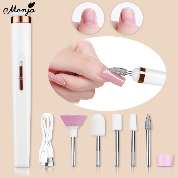 Monja%20Nail%20Art%20Drill%20Machine%20White%20and%20Lightpink%202W%EF%BC%8C%20Rosegold-5W%EF%BC%8CUSB%20Electric%20Acrylic%20False%20Nails%20Tips%20Grinder%20Cuticle%20Softener%20Sanding%20Grit%20Polishing%20Sander%20Bits%20Set%20Manicure%20Pedicure%20Care%20Portable%20Tools%20Devices%20-%20Image%203