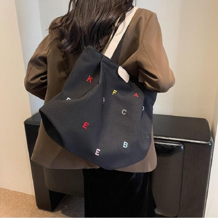 Embroidered%20Tote%20Bag%20Portable%20Fashion%20Shoulder%20Bag%20Large%20Capacity%20Canvas%20Storage%20Bag%20for%20Casual%20Grocery%20Shopping%20Book%20Carrying%20Women%20Accessory%20Pouch%20-%20Image%206