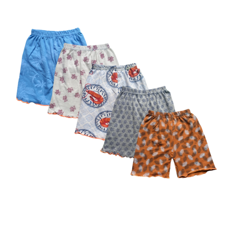 4%20PCS%20Soft%20Cotton%20Half%20Pants%20For%20Baby%20Girls%20(Multicolor%20Combo%20Pack)%20-%20Image%202