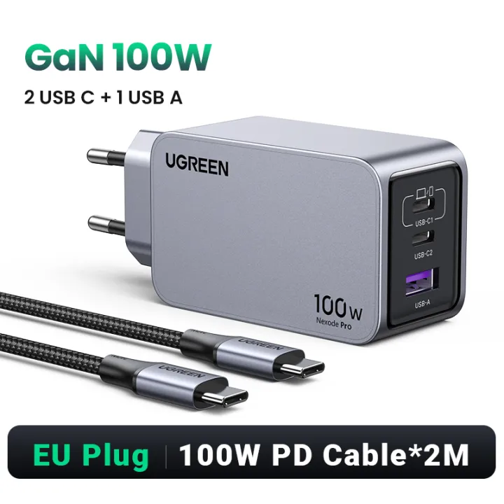 UGREEN%20Nexode%20Pro%20100W%20USB%20C%20Charger,%203%20Ports%20GaN%20Compact%20Fast%20PPS%20Wall%20Charger%20for%20MacBook%20Pro/Air,%20Pixelbook,%20iPad%20Pro,%20iPhone%2015%20Pro/14,%20Galaxy%20S23/Note20,%20Pixel%208,%20Steam%20Deck%20etc%20-%20Image%203