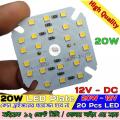 Solar DC 12V LED lamp plate 20W round No need driver Smart bulb lamp For DIY White LED Floodlight Spotlight PCB Round shape DC 12 V LED Bulb - solar panel 100w. 