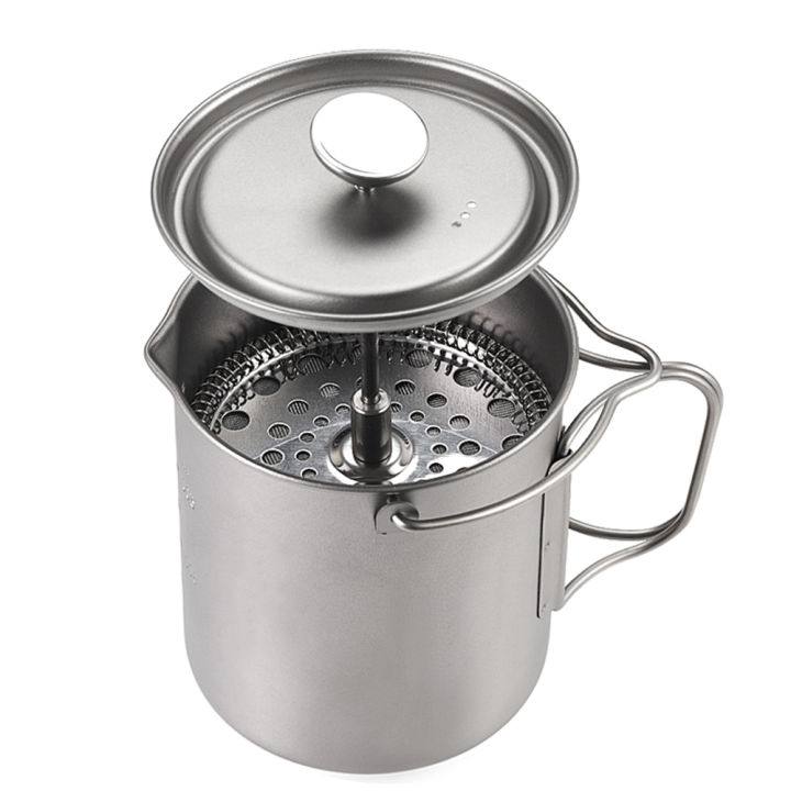 Lixada%20750ml%20Titanium%20Coffee%20Cup%20Mug%20French%20Press%20Pot%20Coffee%20Maker%20with%20Lid%20Outdoor%20Camping%20Cooking%20Pot%20-%20Image%202