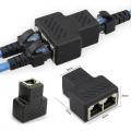 RJ45 Splitter Adapter 1 to 2 Dual Female Port CAT 5/CAT 6 LAN Ethernet Socket Splitter Connector Adapter. 