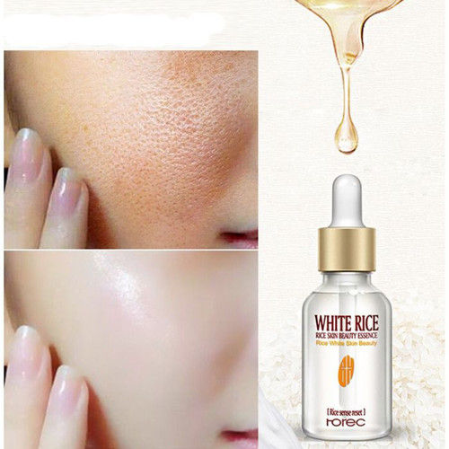 White Rice Serum Reduces Wrinkles and Lighten Dark Spots Pore Minimizer Anti- Aging Face Moisturizer Skin Lightening-15ml