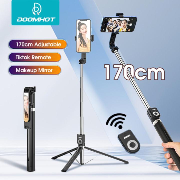 Doomhot Selfie Stick 1.7M Long Selfie Stick Dual Fill Light Mobile Phone Tripods Bluetooth Selfie Stick Adjustable Height Portable Tripods Multifunctional Mini Tripod With Wireless Tiktok Remote Control