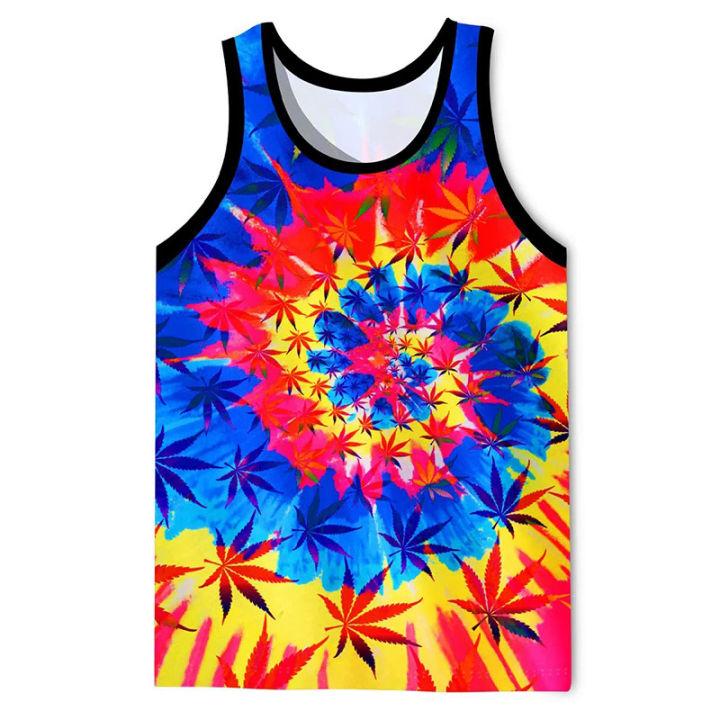 3D Painting Graffiti Printed Tank Top Gym Clothing Men Summer Streetwear Basketball Vest Quick Drying Sleeveless Tshirt y2k Tops