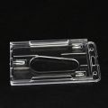 Hard Plastic ID Access Card Cover Credit Card Case Badge Holder Double Side Ertical Transparent 2-3 ID Card Holder Card Cover.