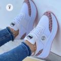 Big Size Women's Casual Sneakers White Shoes Outdoor Thick Sole Walking Breathable Tennis Sports Shoes Luxury Sneakers for Grils. 