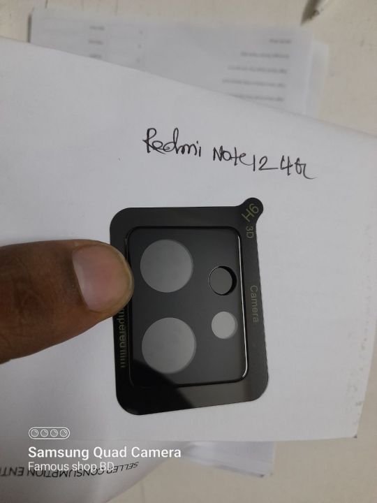 Redmi Note 12 4g Camera Lens Protector 3D Glass Premium