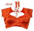 Orange Color Semi Backless Blouse For Women - Blouse For Women. 