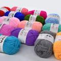 25g Milk Cotton Yarn DIY Hand Knitting 4 Ply Soft Baby Yarn Crochet Handicrafts 80% Long Staple Cotton 20% Milk Fiber 60m/66yd. 