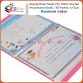 Display Book Plastic File Folder Display Presentation Book 100 Pocket  A4 Size Random color 1pcs - File. 