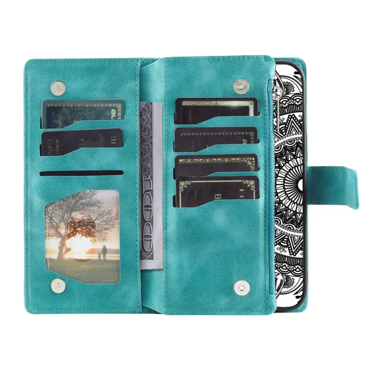 %EF%BC%88COD%20Available)Multi-Card%20Totem%20Zipper%20Leather%20Phone%20Case%20For%20Honor%20200%20Lite%20-%20Image%203