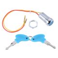 Universal Starting Switch Key Lock Wires Ignition Keys Switch for Electric Bike Scooters E-Bike. 