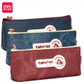 Deli 66976 Denim Triangle Bag Multi-Purpose Pencil Case (mixed).