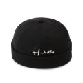 Fashion Men Cotton Docker Cap Skullcap Retro Brimless Hip Hop Hats Multipurpos Portable Solid Color Adjustable Soft Top Hats.
