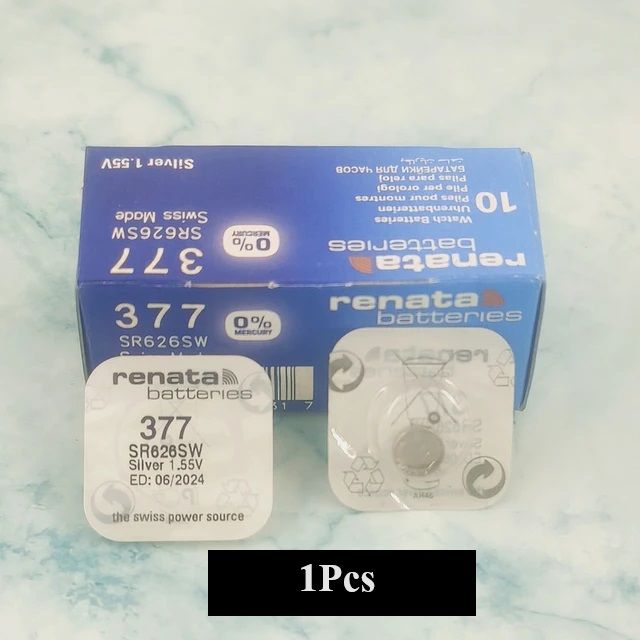 Renata SR626SW / 377 1.55V Silver Oxide High Quality Button Cell Watch Battery 1Pcs