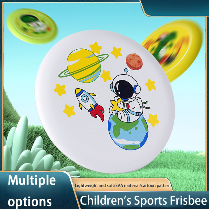 Children's Frisbee Soft Glue Outdoor Interactive Parent-child Roundabout Hand Throwing Cartoon Flying Saucer Toys Outdoor Toys