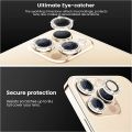 for iPhone 15 Pro Camera Lens Protector Tempered Glass Screen Protector, Anti-Scratch 12 pro Premium Tempered Glass Film Aluminum Alloy 3D Lens Ring Cover for IPgone 14 Pro max -iPhone 14 Pro 11 12 13 pro max. 