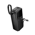 Hoco MMJ-13 Intelligence Balance 30000mAh Power Bank with Built in 4 Cables - Black.