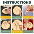 Creative Wood Burning Pen Scorch Wood Burned Marker Pyrography Pens for DIY Art Woodworking Supplies Kids Wood Pen. 
