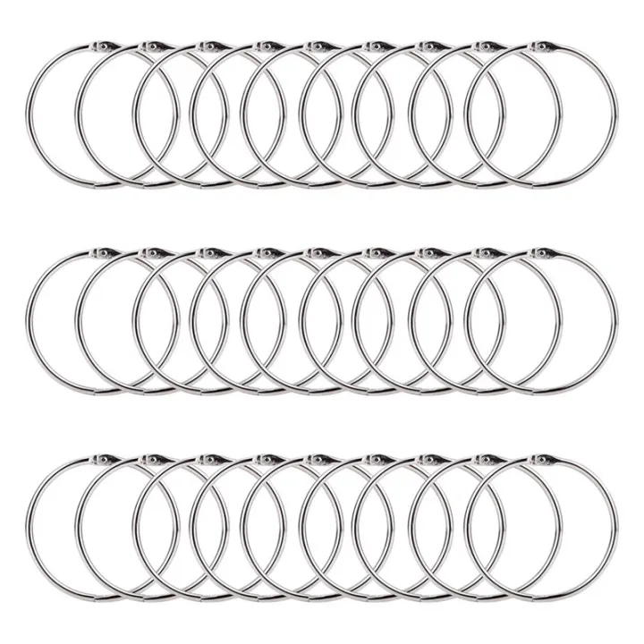 2 Inch 50 Pack Loose Leaf Binder Rings Binder Rings Nickel Plated Steel Binder Rings