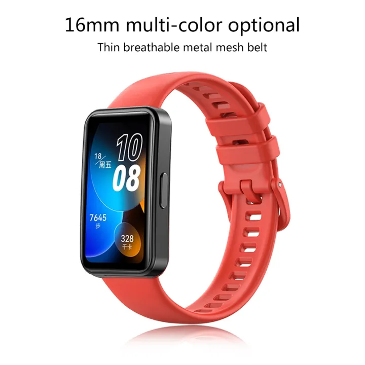 For%20Huawei%20Band%208%2016mm%20Solid%20Color%20Silicone%20Replacement%20Watch%20Band%20-%20Image%205