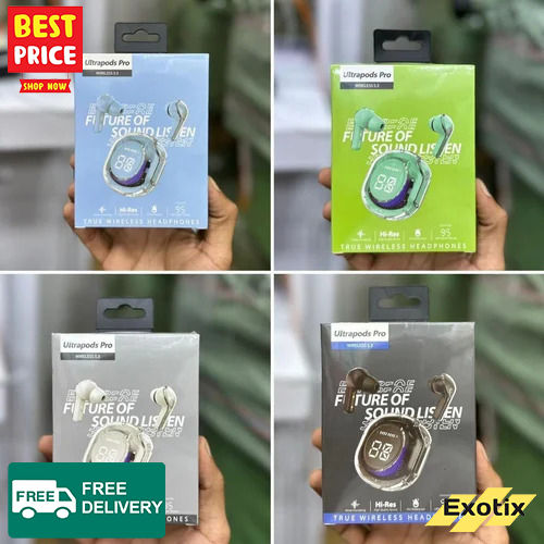 Ultrapods%20Pro%20True%20Wireless%20Earbuds%20with%20Display%20Transparent%20Design,%20Bluetooth%205.3%20Water%20Proof%20-%20Image%202