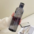 HIFUAR 500/700ml Large Capacity Plastic Bottle With Time Marker Cover For Water Drinks Birthday Gift Transparent Milk Juice Simple Cup. 