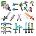 Minecraft Childrens Design Blue Diamond Sword Soft Game EVA Foam Toy Sword Boy Cute Girl Toy Children Christmas Birthday Gift. 