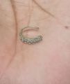 Elegant Gold & Silver Plated Nose Pin with Sparkling CZ Stones – Minimalist Nose Ring for Everyday Glam". 