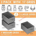 7Grids Large Cloth Organizer Box 3 Pcs Closet Storage drawer divider storage organizer Box. Material.