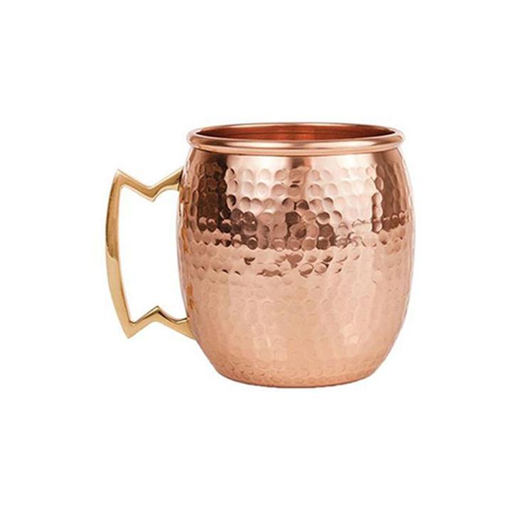 Pure Copper Mug, Moscow Mule Hammered Copper Mug/Copper Drinking Mug With Copper Handle