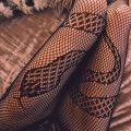Thigh High Pantyhose Fishnet Black Stockings Snake Lined Tights Fashion  Women Girls Ultra-soft Excellent Stretch Semi Opaque Fashion High Waist. 