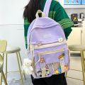 Bag large capacity Harajuku about college style backpack new small fresh Jane girl casual bag student Korean backpack. 