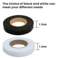 Fabric Fusing Hemming Tape-6 Rolls x Iron On Hemming Tape-Black&White. 