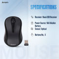 A4TECH G3-280N Wireless Mouse - 2.4G Wireless - 1200 DPI - For PC/Laptop - Grey.