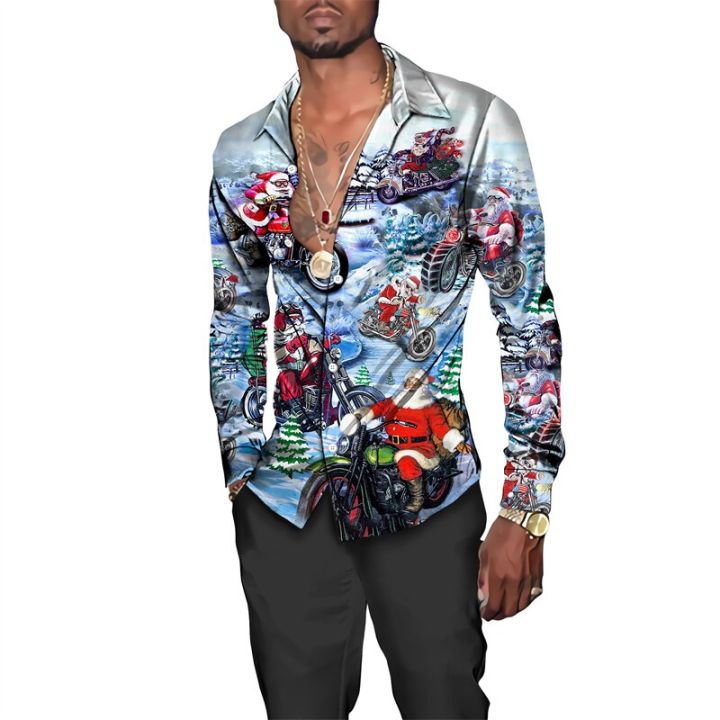 Christmas%20Theme%203D%20Printed%20Men's%20Button%20Shirts%20Fashion%20Long%20Sleeve%20Blouse%20Holiday%20Party%20Tops%20New%20Year%20Couple%20Streetwear%20Clothing%20-%20Image%205