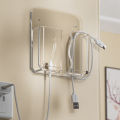 Wall Mounted Phone Holder Organizer Storage Box Remote Control Mounted Mobile Phone Plug Wall Stand. 
