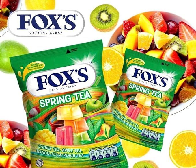 Fox's Spring Tea Oval Candy Mango Tea & Apple Tea, 125 g, Yellow ...