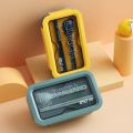 850 ML Leakproof Tiffin Box Free Spoon Chopsticks 2 Compartment Lunch Box.