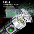 Powerful Mini EDC LED Flashlight USB-C Rechargeable Keychain Work Light Strong Magnet Waterproof Torch Outdoor Camping Lantern. 