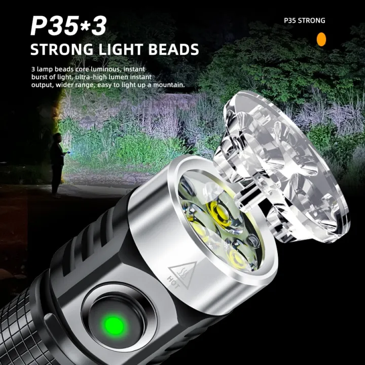 Powerful%20Mini%20EDC%20LED%20Flashlight%20USB-C%20Rechargeable%20Keychain%20Work%20Light%20Strong%20Magnet%20Waterproof%20Torch%20Outdoor%20Camping%20Lantern%20-%20Image%202