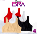 4 Pieces Semis Bra Genji For Womens And Girls / Comfortable Air Bra for Ladies / Gym Bra for Girls / Women Bra. 