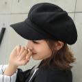 Alien Autumn Winter Hats for Women Solid Plain Octagonal Newsboy Cap Men Ladies Casual Wool Winter Beret Women Painter. 