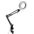 10X Magnifying Glass with Light and Clamp 3 Color Modes 10 Brightness Adjustable Magnifying Desk Lamp for Crafts Reading. 