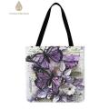 【New Style】Butterfly Printed Shoulder Shopping Bag Casual Large Tote Handbag.